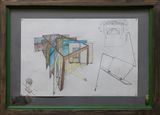 Entwurf Theaterautomat by Linus Riepler contemporary artwork drawing sculpture