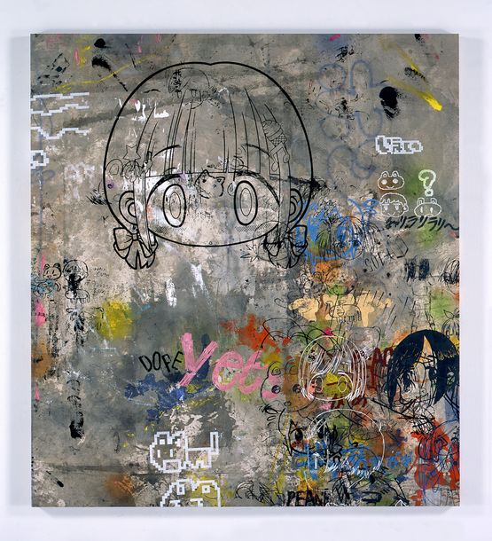 1553 While Listening to Tokyo Broadcast Station Radio by Mr. contemporary artwork Painting