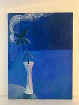 Smoking Flower Blue Room by Scott Reeder contemporary artwork painting