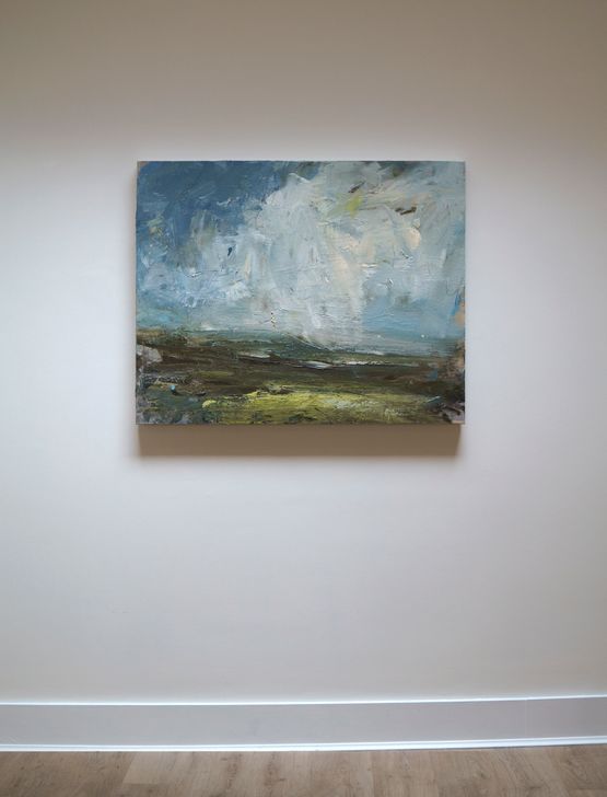 Dorset Coast Sharp Green by Louise Balaam contemporary artwork Painting