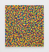 Red Yellow Blue Orange Green Flower by Daniel Chen contemporary artwork painting
