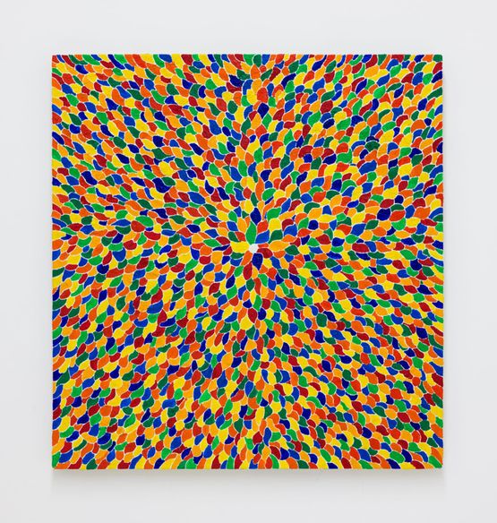 Red Yellow Blue Orange Green Flower by Daniel Chen contemporary artwork Painting