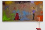 Ladder to fire by Jenny Watson contemporary artwork Painting