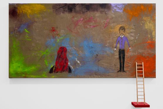 Ladder to fire by Jenny Watson contemporary artwork Painting