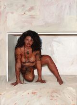 Stepping out Identifying by Solomon Kammer contemporary artwork painting works on paper