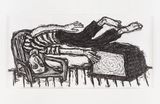 Waiting Rituals 02 by Khaled Jarada contemporary artwork drawing works on paper