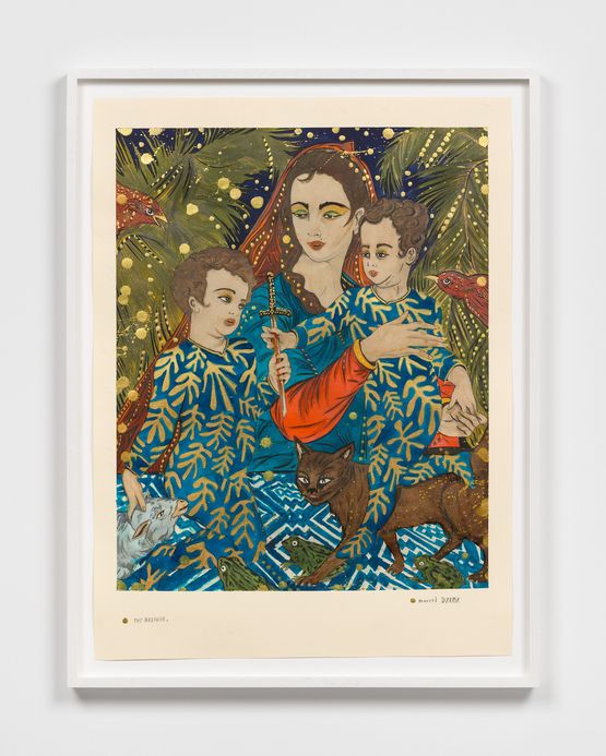 Thy brother. by Marcel Dzama contemporary artwork Works on Paper