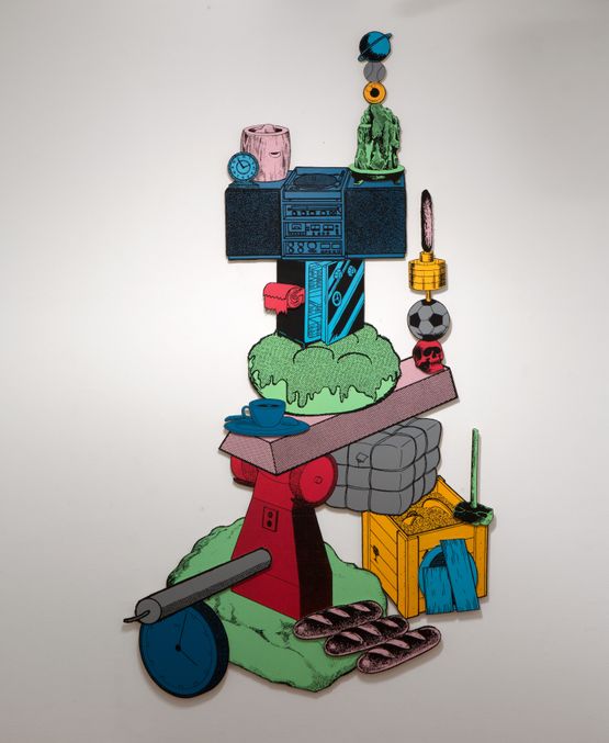 Games Dance and the Constructions Colour Plywood 11 by Teppei Kaneuji contemporary artwork Mixed Media