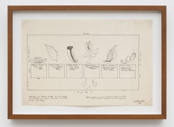 Natural Parables Plan by Faith Wilding contemporary artwork Works on Paper