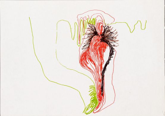 Szkic do rzePby Przemiany 7 Sketch of the sculpture Metamorphoses 7 by Alina Szapocznikow contemporary artwork Works on Paper