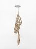 Untitled hanging burlap piece with many holes by Mire Lee contemporary artwork Sculpture