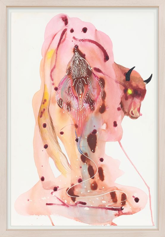 Human Beast Ghost by Wang Haiyang contemporary artwork Painting