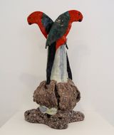 King Parrots and Leura Tree 2 by Peter Cooley contemporary artwork sculpture