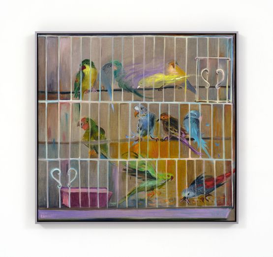 Birds in the cage by Yan Xinyue contemporary artwork Painting