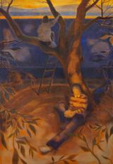 The sun will rise and we will try again by Masha Kovtun contemporary artwork painting