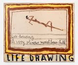 Long Brown Girl Life Drawing by Rose Wylie contemporary artwork painting