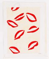 Das rote Grinsen by Azade Koker contemporary artwork works on paper