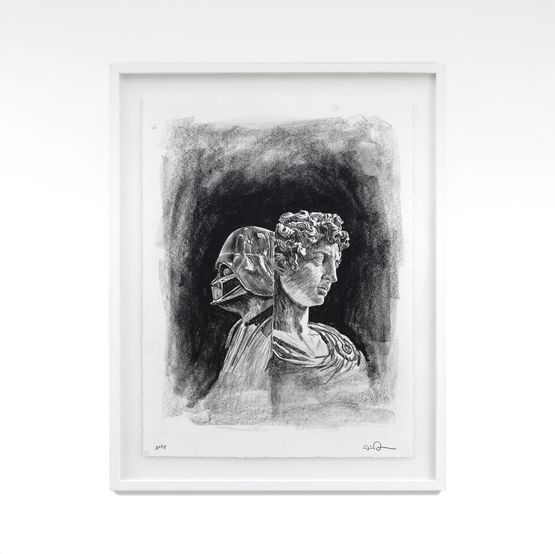 Bisected Bust of Darth Vader by Daniel Arsham contemporary artwork Works on Paper
