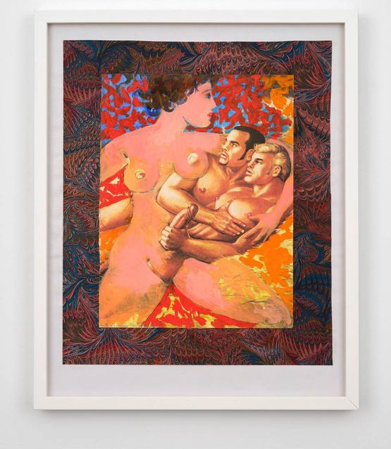 Untitled Anita of NY Meets Tom of Finland by Anita Steckel contemporary artwork Painting