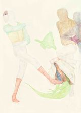Iguana by Judith Raum contemporary artwork drawing works on paper