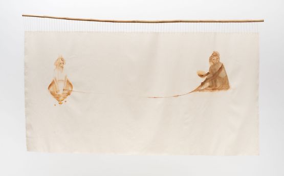 from the series grao de agua gota de terra by Josi contemporary artwork Textile
