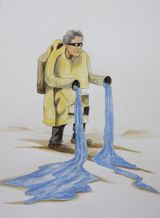 Blind flow by Prabhakar Pachpute contemporary artwork works on paper