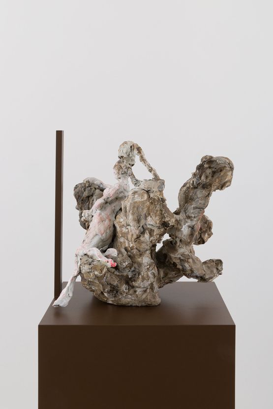 Caryatid with mirror by Rebecca Warren contemporary artwork Sculpture