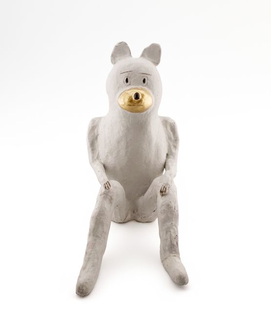 Sitting bear by KAPPAO contemporary artwork Sculpture