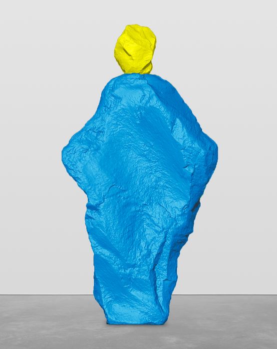 yellow blue monk by Ugo Rondinone contemporary artwork Sculpture