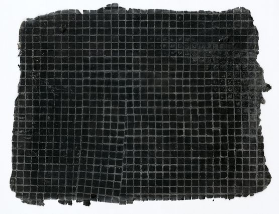 Untitled dark floor piece from Villa Bleuler Zurich by Heidi Bucher contemporary artwork Sculpture