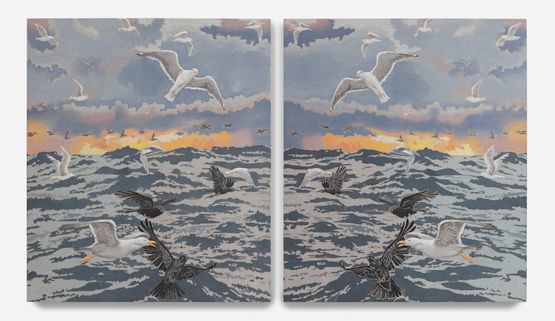 Twin Tempests by Adam De Boer contemporary artwork Painting