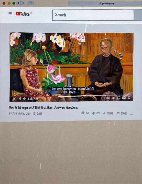 How to let anger out by Kamin Lertchaiprasert contemporary artwork Painting