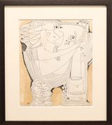Untitled by Mona Saudi contemporary artwork drawing works on paper