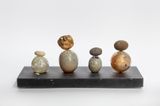 Lineup Eight Pebbles by Francis Upritchard contemporary artwork sculpture