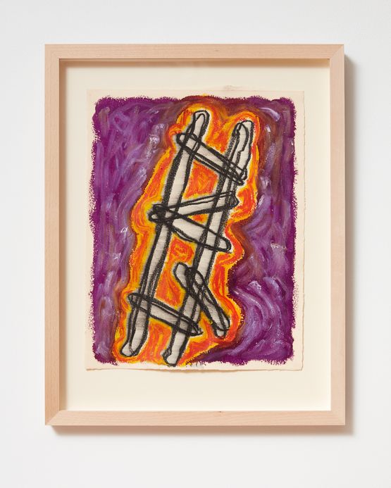 Ladder and Step Series 17 by Basil Beattie contemporary artwork Painting