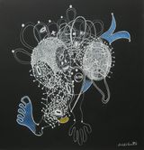 AKA MOON  Des invisibles Ancestors en mutation by Ernest Duku contemporary artwork drawing painting photography print works on paper