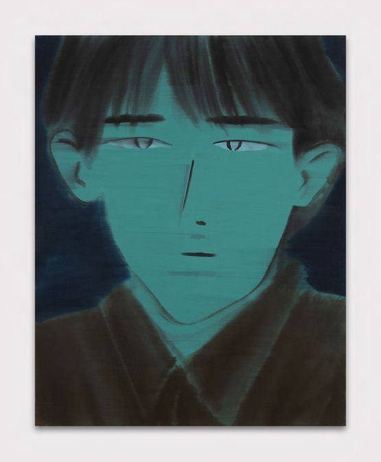 Green Face by Yu Nishimura contemporary artwork Painting