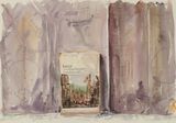 Lumea constructorilor medievali The World of medieval builders by Gheorghe Ilea contemporary artwork painting works on paper