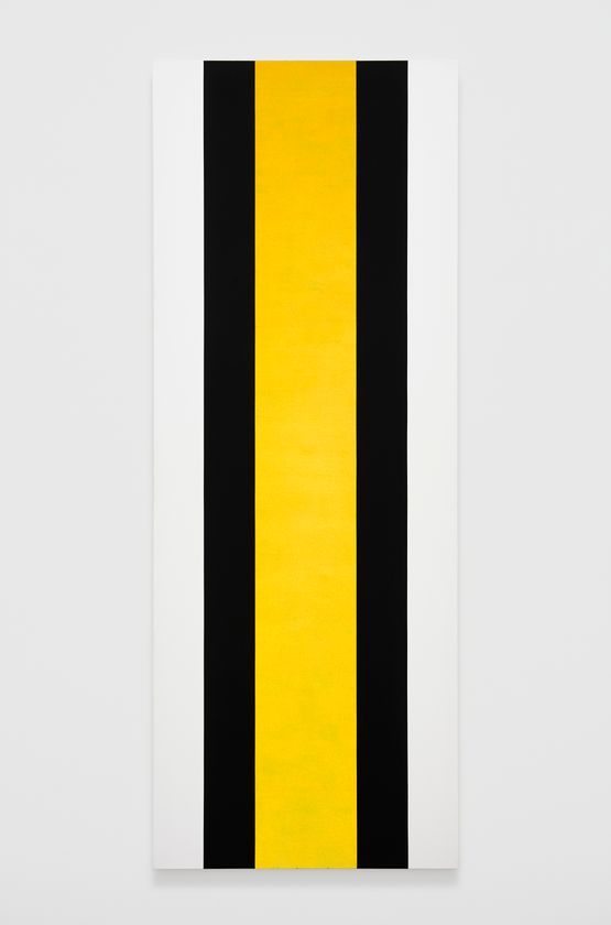 Untitled BlackWhiteYellow by Mary Corse contemporary artwork Painting