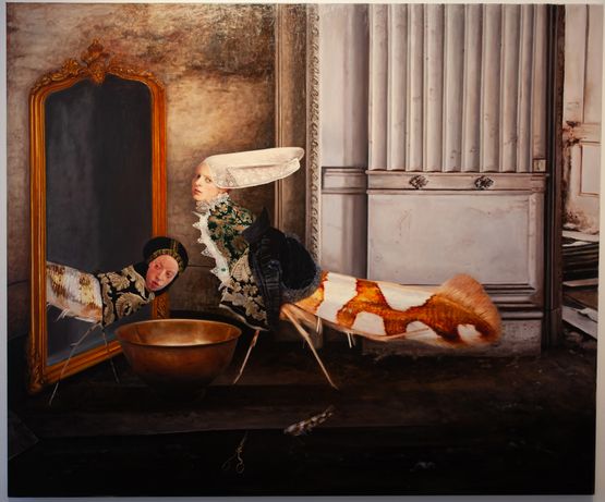 Waiting for the Dive by Teodora Axente contemporary artwork Painting