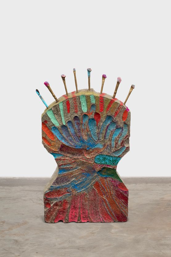 Young Peacock by Erika Verzutti contemporary artwork Sculpture