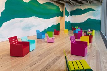 Contemporary art exhibition Mary Heilmann Long Line at Whitney Museum of American Art New York United States