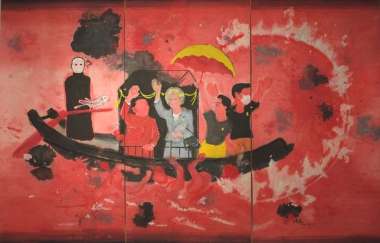 Post 97 Destiny Boat by Wong Shun Kit contemporary artwork Painting