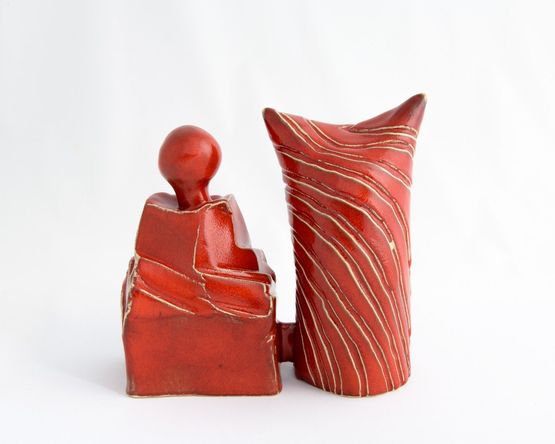 An Seiner Seite  At His Side by Frank Madler contemporary artwork Sculpture