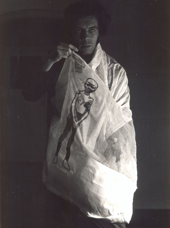Helio Oiticica wearing P22 Cape 18 Nirvana - Parangole by Helio Oiticica contemporary artwork Photography