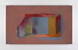 Architectural box on pink by Stephen McKenna contemporary artwork painting works on paper