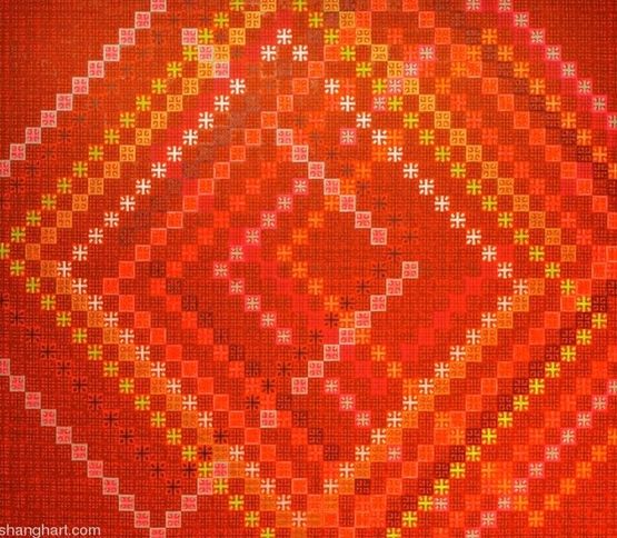 Appearance of Crosses 2009-7 by Ding Yi contemporary artwork Painting