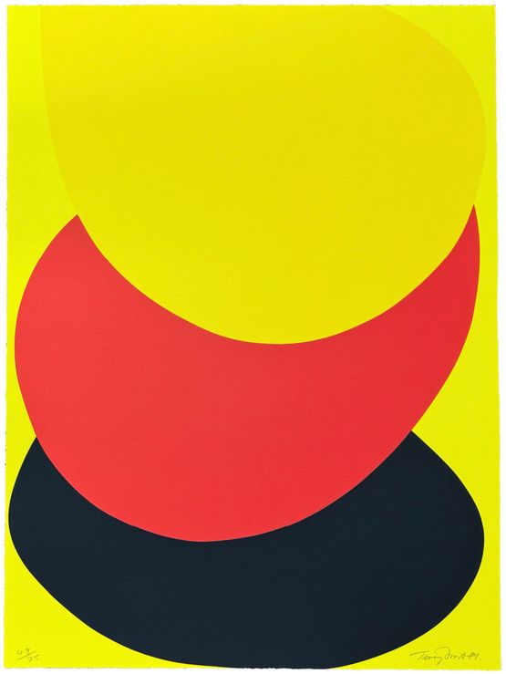 Suspended Red Yellow and Black by Sir Terry Frost contemporary artwork Print