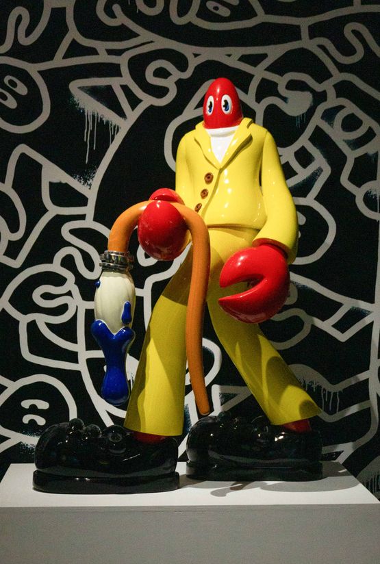 The Lobster Painter Yellow by Philip Colbert contemporary artwork Sculpture