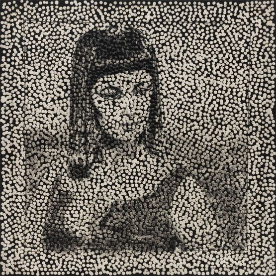 Untitled WQDNLF by Daniel Boyd contemporary artwork Painting